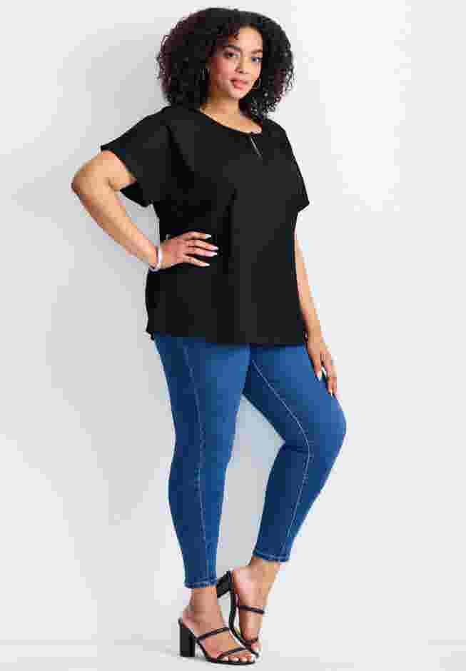 Keyhole Dolman Sleeve Blouse image number 2