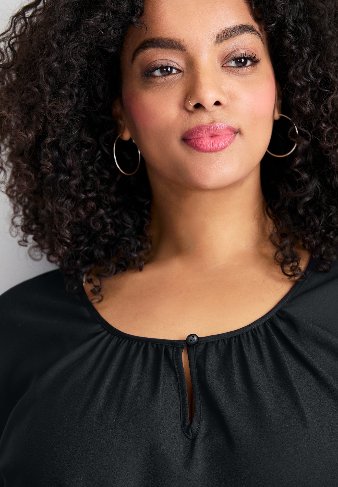 Keyhole Dolman Sleeve Blouse image number 3