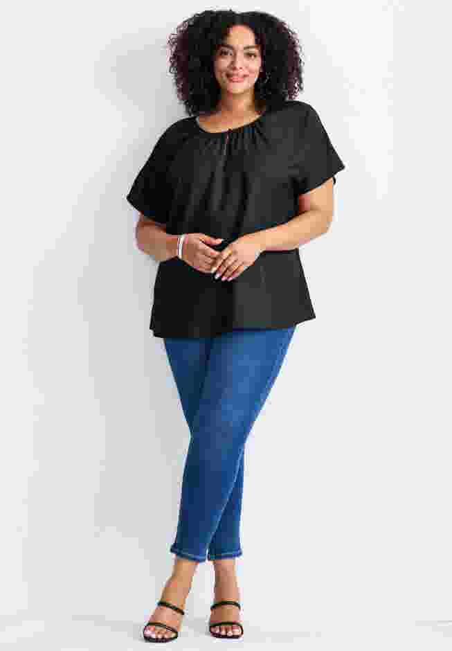 Keyhole Dolman Sleeve Blouse image number 4