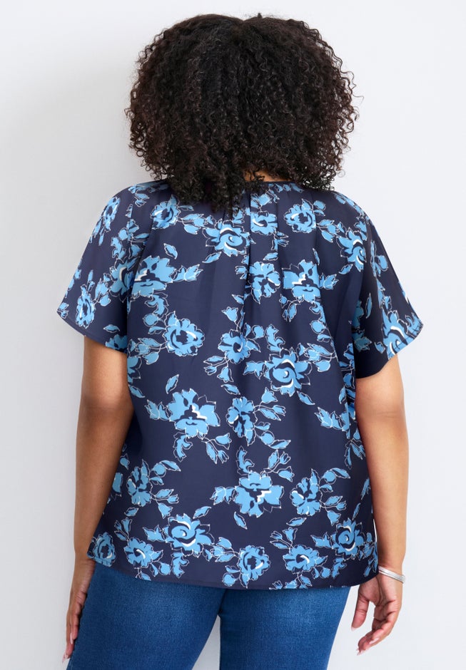 Keyhole Dolman Sleeve Blouse image number 1