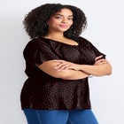 Keyhole Dolman Sleeve Blouse image number null