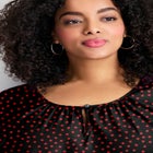 Keyhole Dolman Sleeve Blouse image number null