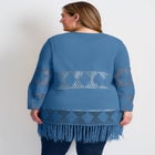 Pointelle Fringe Cardigan image number null
