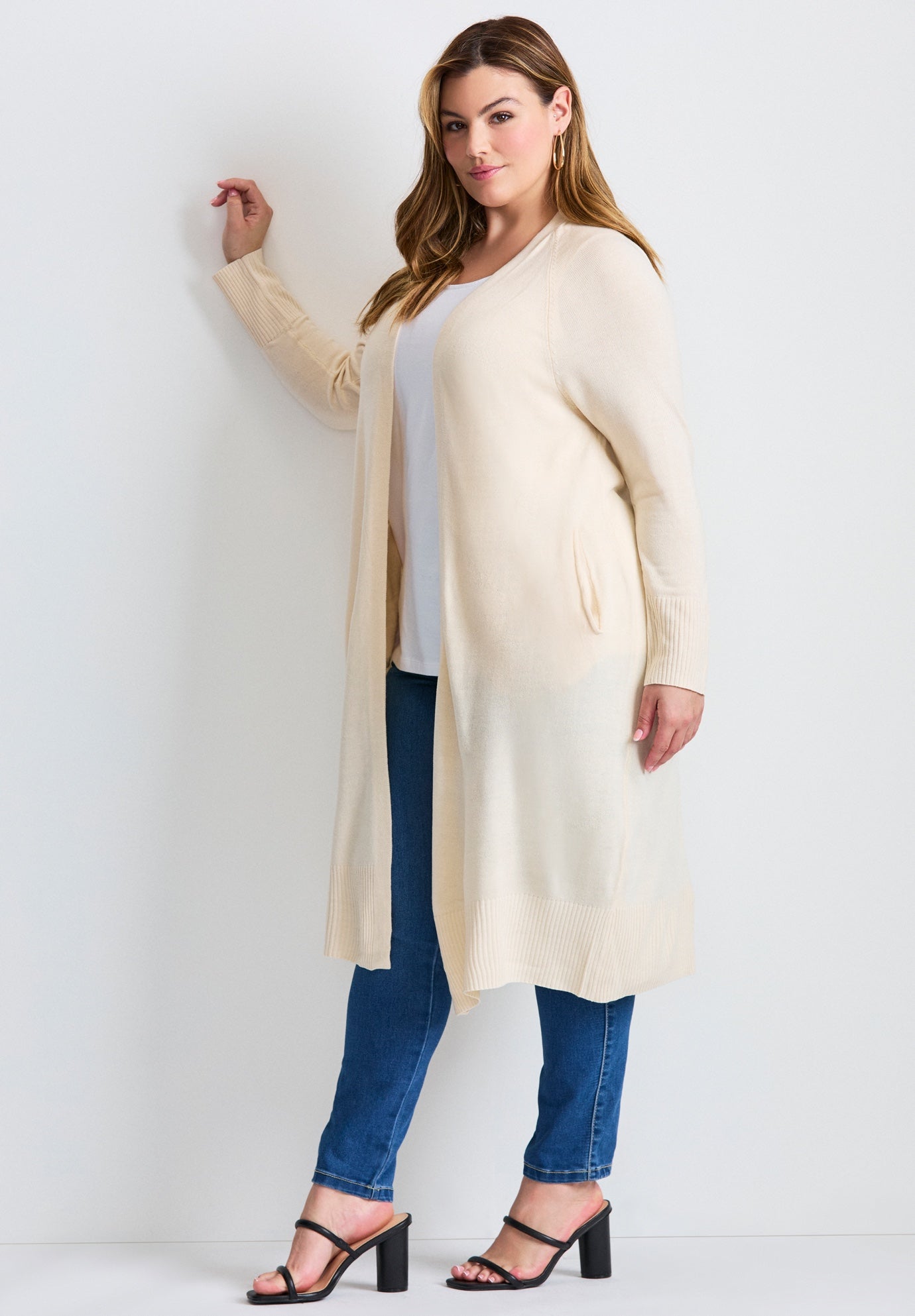 Raglan Sleeve Duster Cardigan image number 2