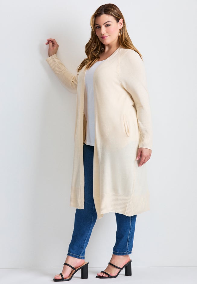 Raglan Sleeve Duster Cardigan image number 2