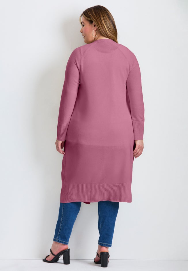 Raglan Sleeve Duster Cardigan image number 1