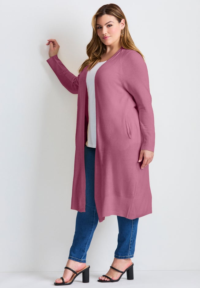 Raglan Sleeve Duster Cardigan image number 2