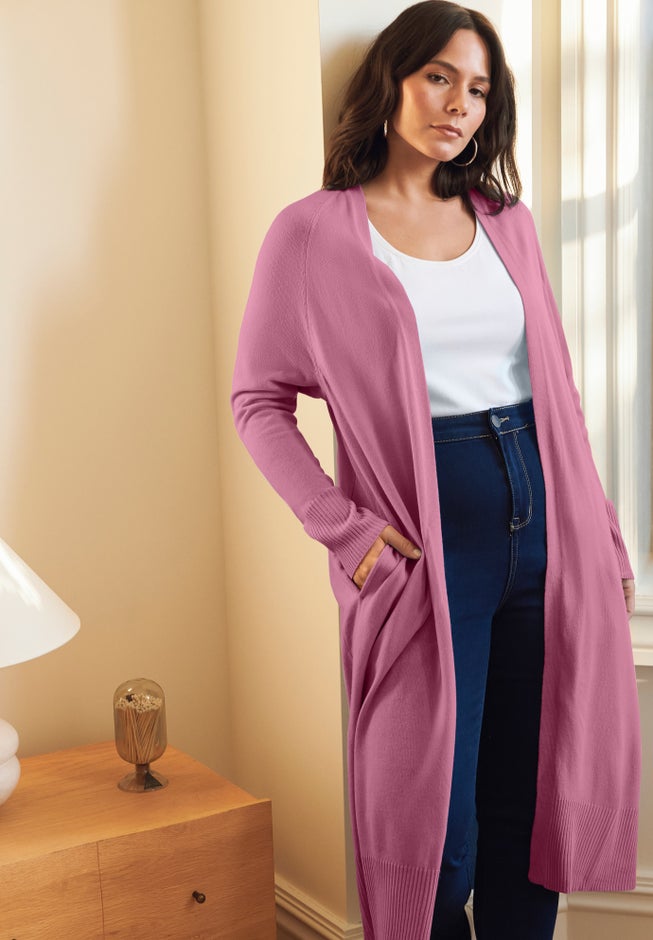 Raglan Sleeve Duster Cardigan image number 3