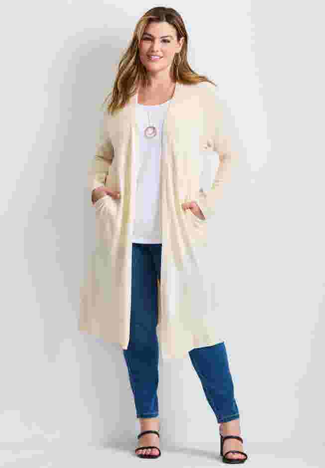 Raglan Sleeve Duster Cardigan image number 0