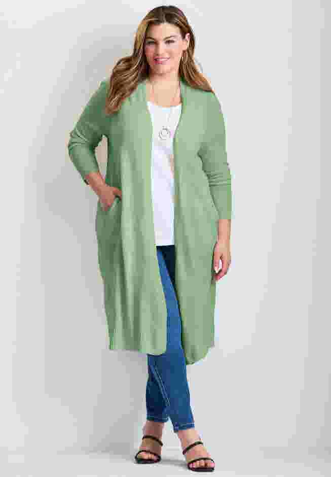 Raglan Sleeve Duster Cardigan image number 0
