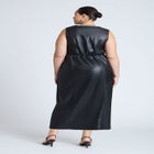 Faux Leather Vest Dress image number null
