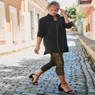 Everyday Stretch Cotton Capri Legging image number null