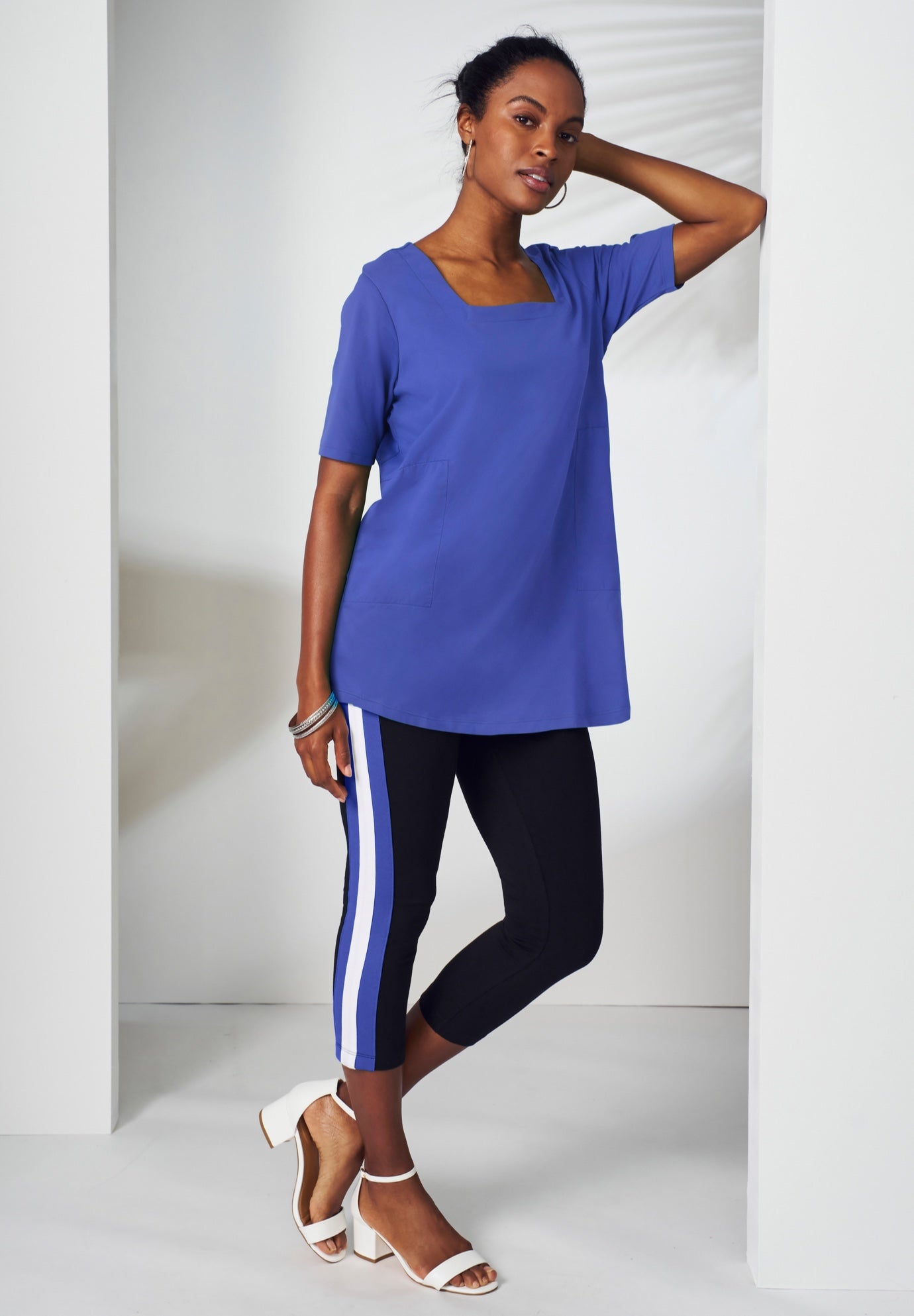 Everyday Stretch Cotton Capri Legging image number 3