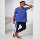 Everyday Stretch Cotton Capri Legging image number null