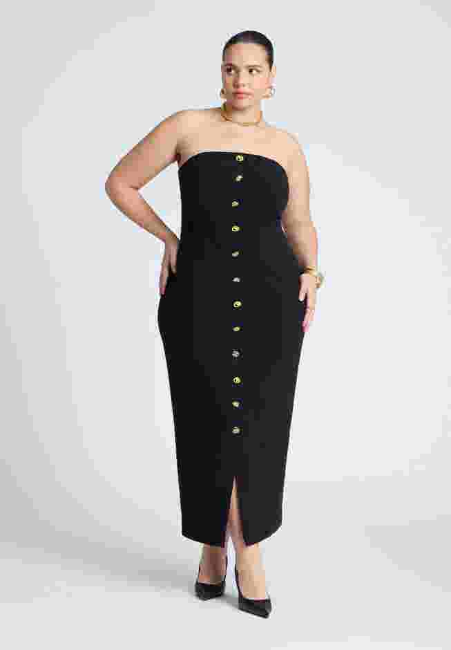 Tube Maxi Dress With Buttons image number 0
