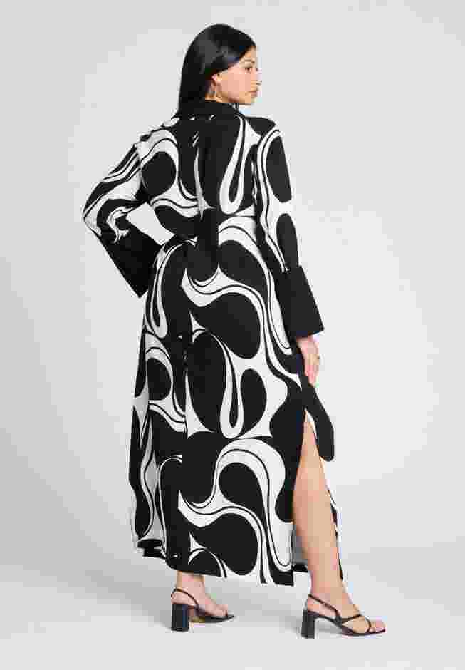 Printed Collared Maxi Dress image number 1