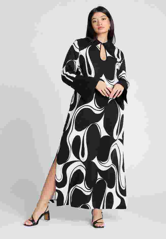 Printed Collared Maxi Dress image number 0