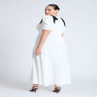 Flowy Bow Detail Maxi Dress image number null