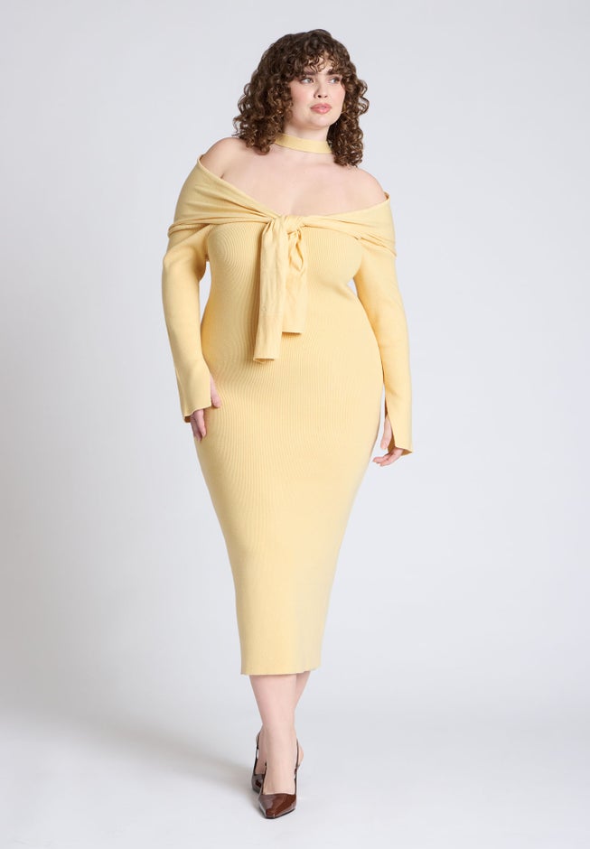 Sweater Dress With Tie image number 0