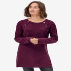 Button-Trim Sweater Tunic image number null