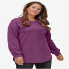 French Terry Blouson Sleeve Sweatshirt Tunic image number null