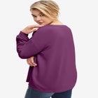 French Terry Blouson Sleeve Sweatshirt Tunic image number 1