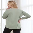 French Terry Blouson Sleeve Sweatshirt Tunic image number null