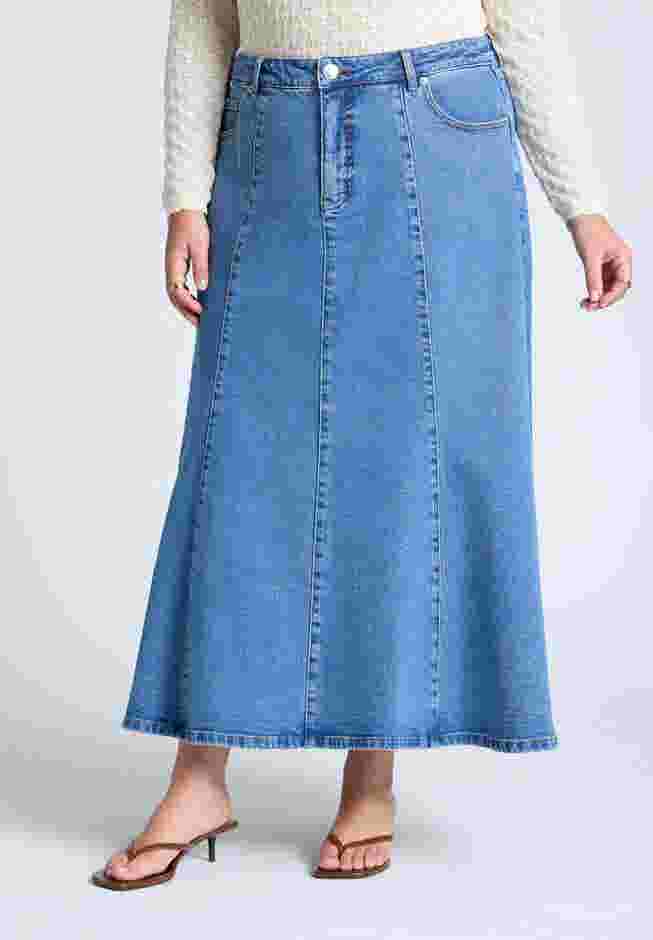 Trumpet Denim Maxi Skirt  image number 1