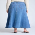 Trumpet Denim Maxi Skirt  image number null