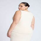 Cinched Waist Sweater Vest image number null