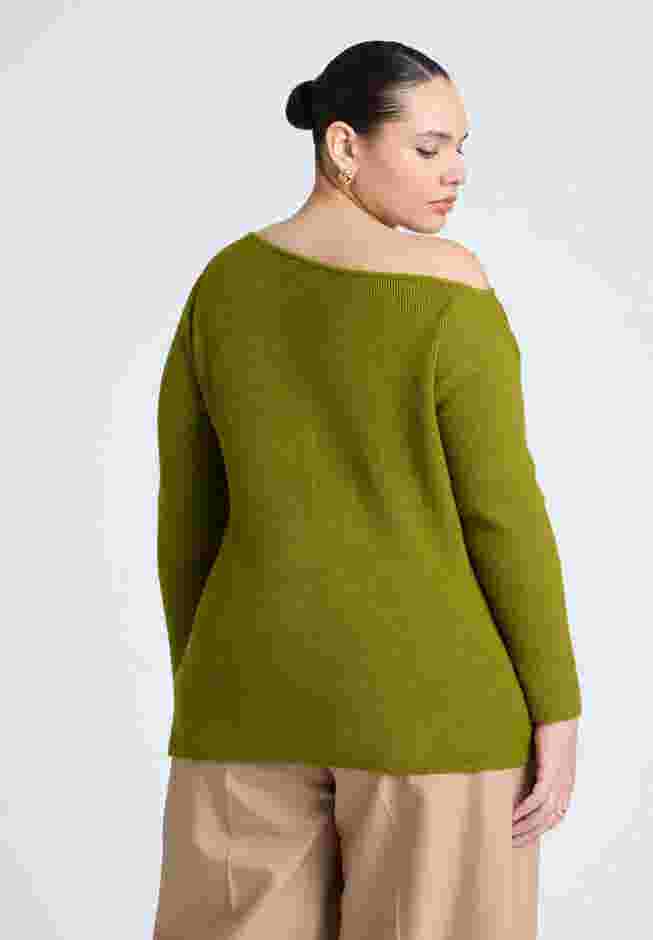 Asym Sweater With Hardware Detail image number 1