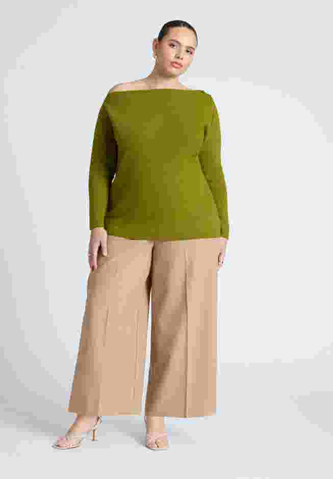 Asym Sweater With Hardware Detail image number 2