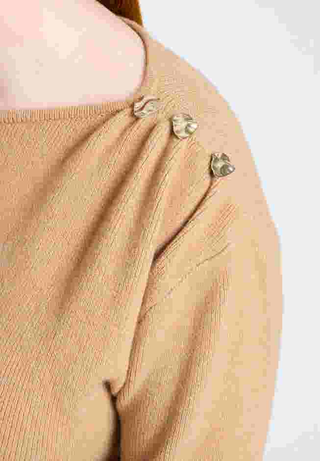 Asym Sweater With Hardware Detail image number 3