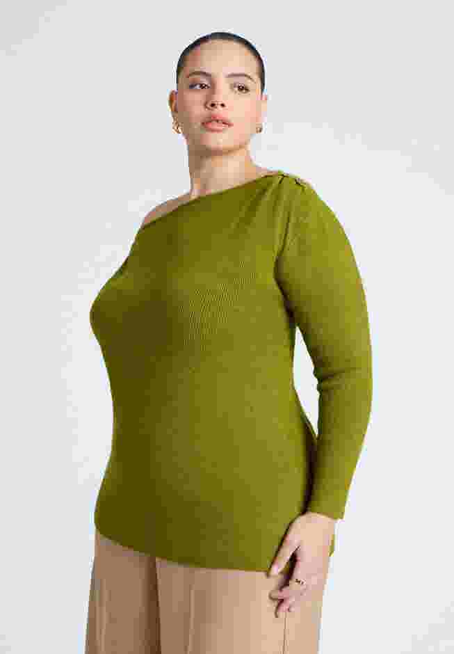 Asym Sweater With Hardware Detail image number 0