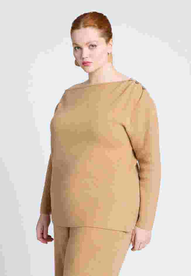 Asym Sweater With Hardware Detail image number 0