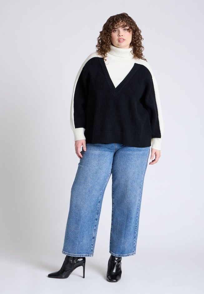 Mixed Knit Turtleneck image number null