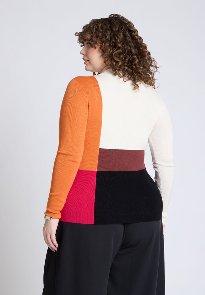 Color Blocked Sweater image number null