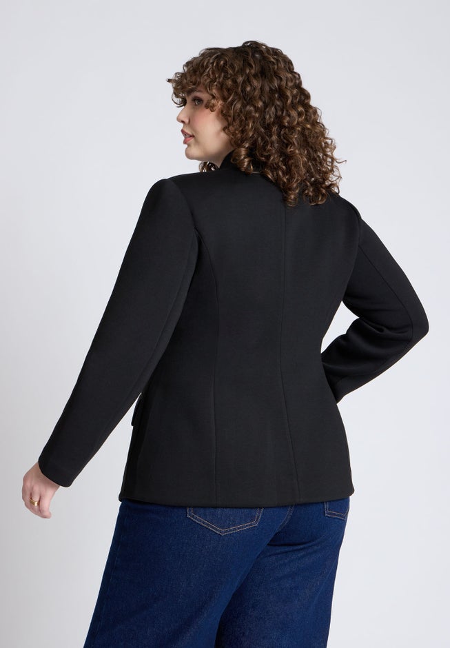 Hourglass Blazer With Gold Button image number 1