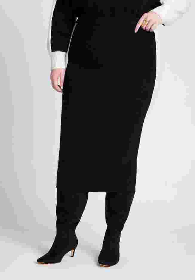 Colorblocked Sweater Midi Skirt image number 1