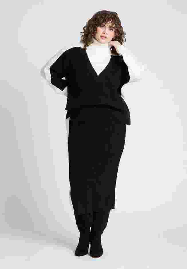 Colorblocked Sweater Midi Skirt image number 0