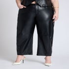 Faux Leather Barrel Leg Pant image number null