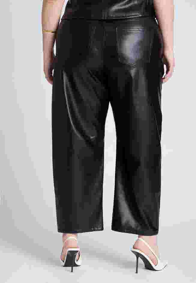 Faux Leather Barrel Leg Pant image number 2