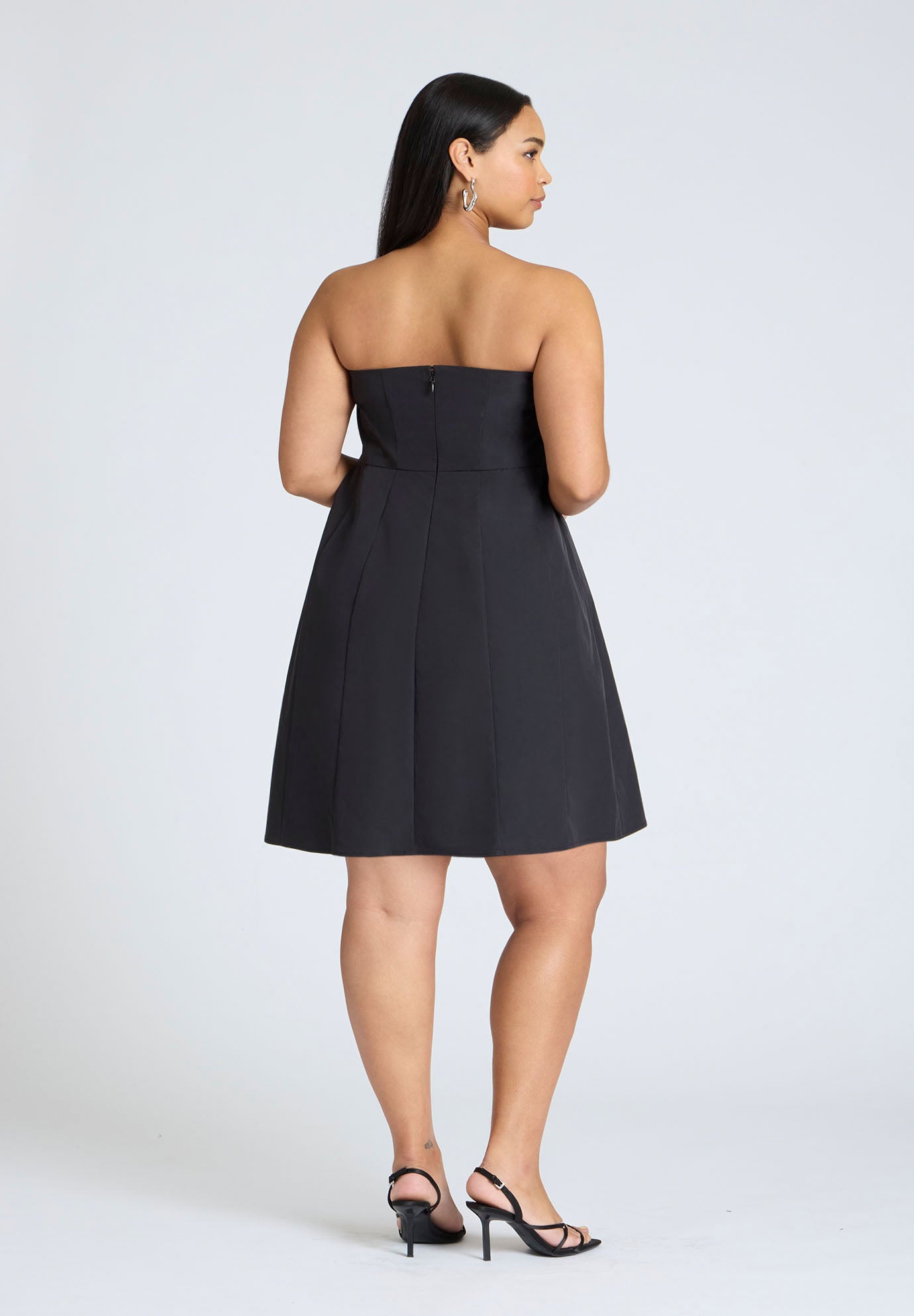 ELOQUII x kate spade new york Bow Detail Flare Mini Dress image number 2
