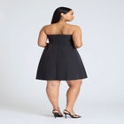 ELOQUII x kate spade new york Bow Detail Flare Mini Dress image number null