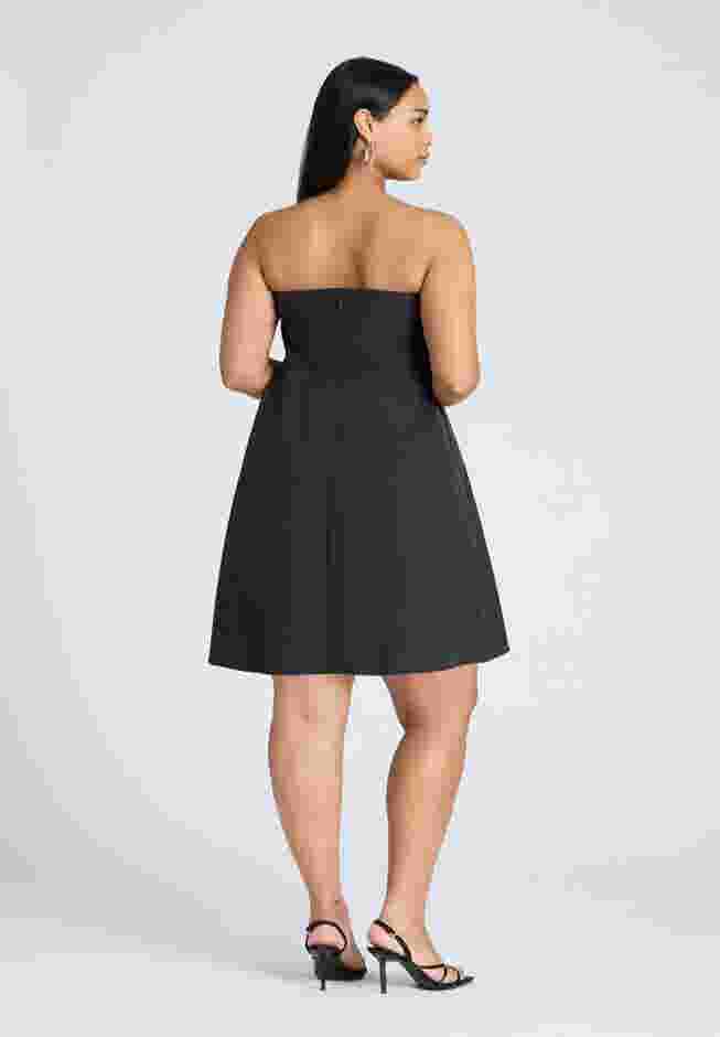 ELOQUII x kate spade new york Bow Detail Flare Mini Dress image number 2
