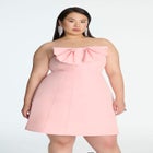 ELOQUII x kate spade new york Bow Detail Flare Mini Dress image number null