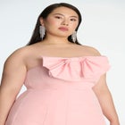 ELOQUII x kate spade new york Bow Detail Flare Mini Dress image number null