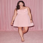 ELOQUII x kate spade new york Bow Detail Flare Mini Dress image number null