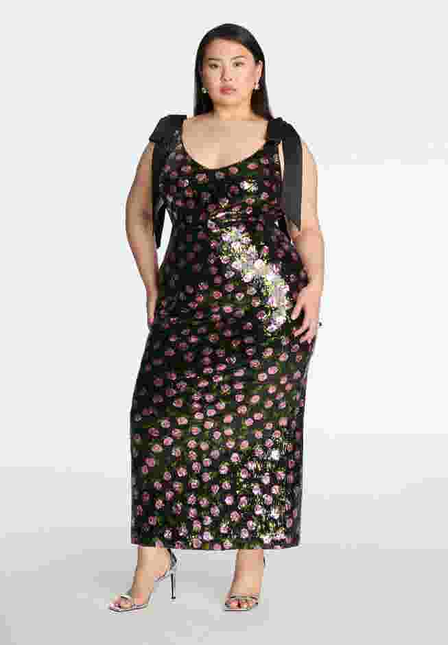 ELOQUII x kate spade new york Floral Sequin Maxi Dress image number 1