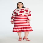 ELOQUII x kate spade new york Floral Relaxed Sweater image number null